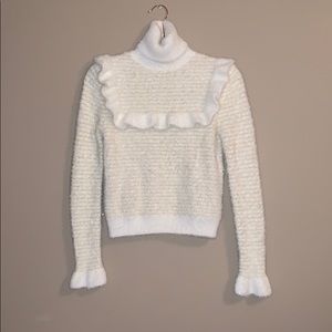 Fuzzy cute white sweater!